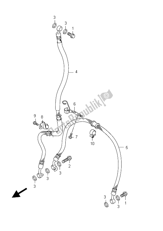 Tutte le parti per il Tubo Freno Anteriore (gsx650f E24) del Suzuki GSX 650 FA 2012