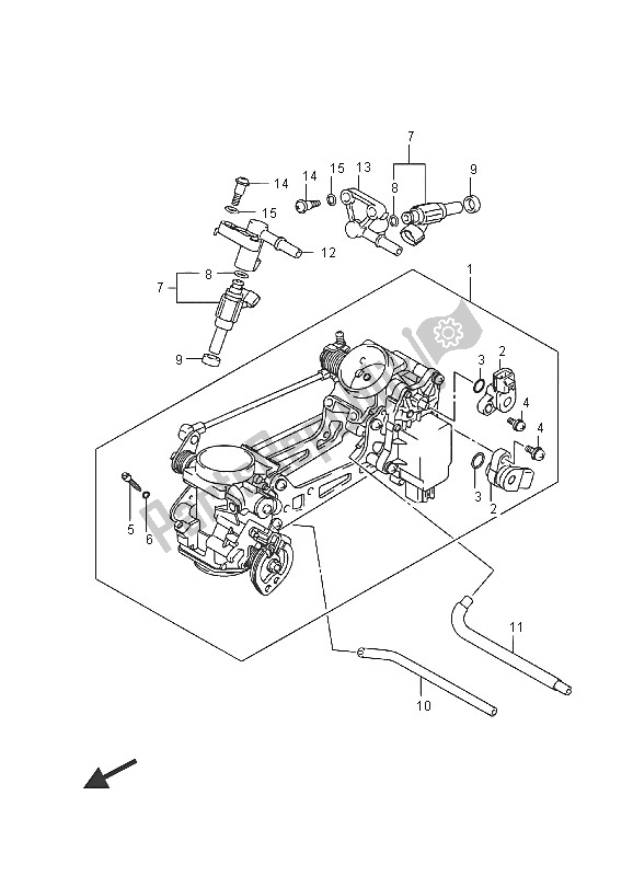 Tutte le parti per il Corpo Farfallato del Suzuki DL 1000A V Strom 2016