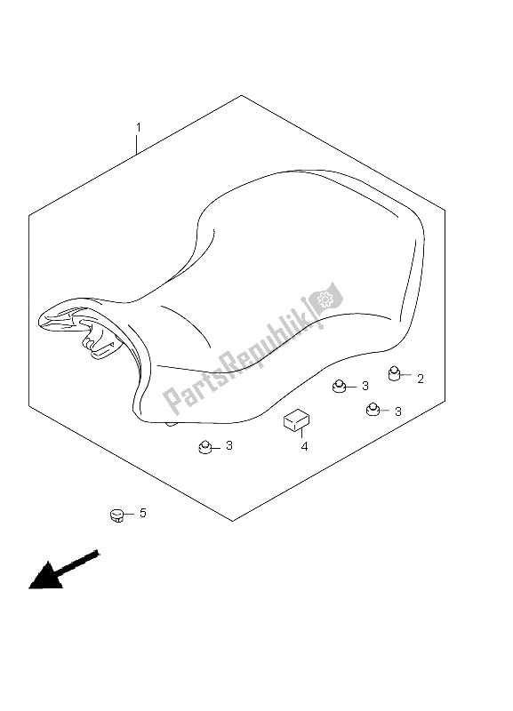 All parts for the Seat (lt-a750xpz P17) of the Suzuki LT A 750 XPZ Kingquad AXI 4X4 2012