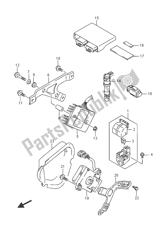 All parts for the Electrical (gsx-r1000) of the Suzuki GSX R 1000A 2016