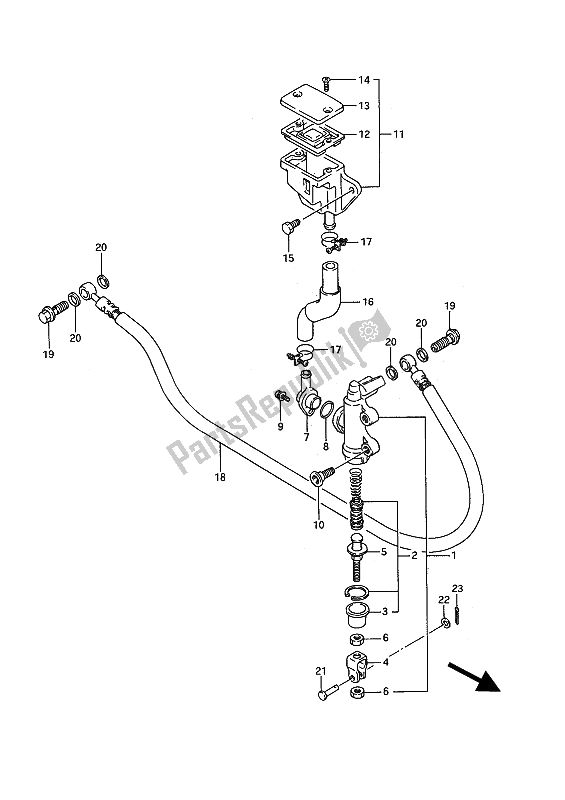 Todas las partes para Cilindro Maestro Trasero de Suzuki GSX 1100F 1994