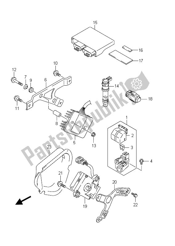 Tutte le parti per il Elettrico (gsx-r1000uf E21) del Suzuki GSX R 1000 2011