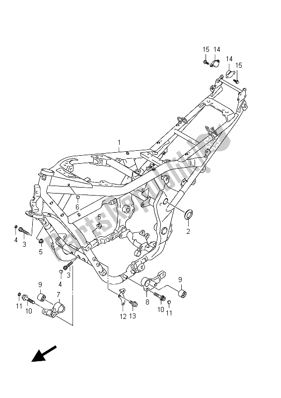 Toutes les pièces pour le Cadre du Suzuki GSX 1250 FA 2012