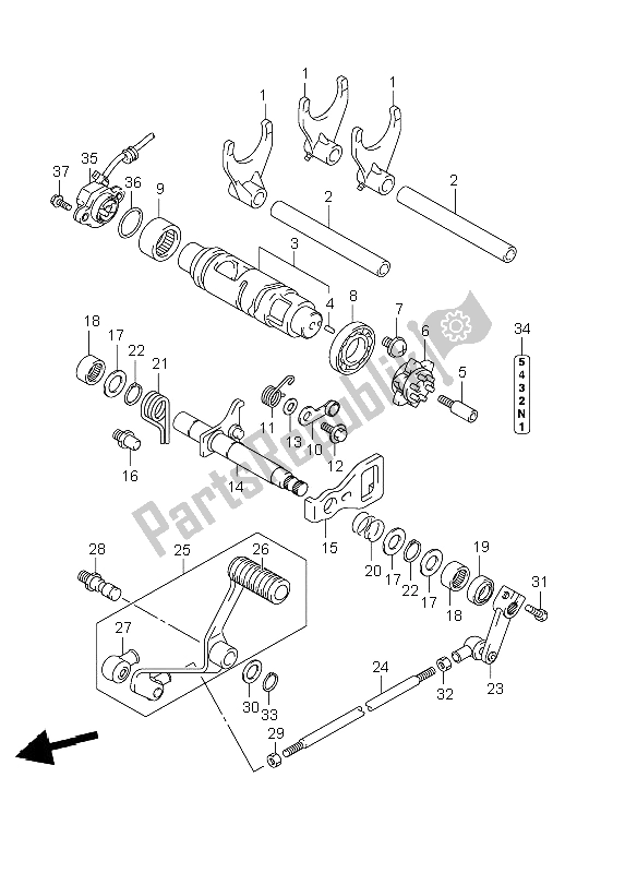 Todas las partes para Cambio De Marchas de Suzuki VZR 1800 Rnzr2 M Intruder 2009