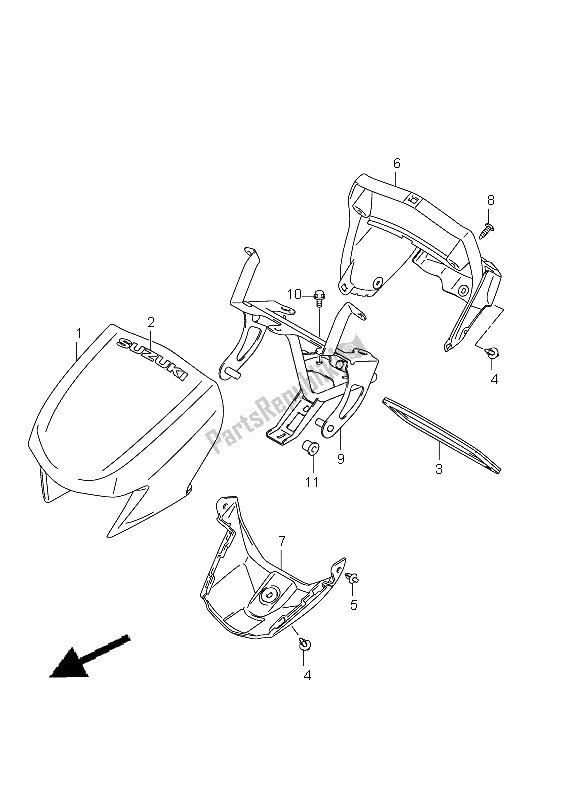 All parts for the Handle Cover (lt-a750xpz P17) of the Suzuki LT A 750 XPZ Kingquad AXI 4X4 2012