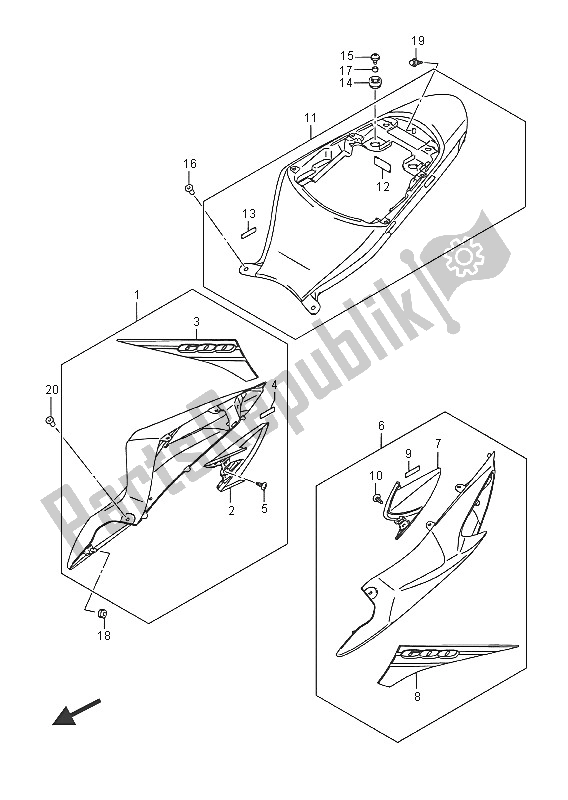 Wszystkie części do Os? Ona Ramy (ajp) Suzuki GSX R 600 2016