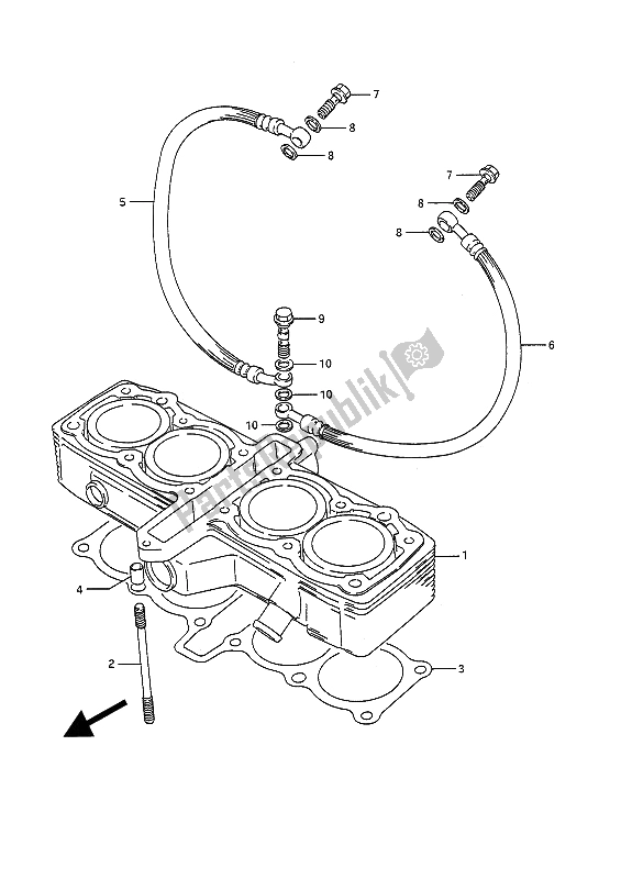 Tutte le parti per il Cilindro del Suzuki GSF 400 Bandit 1993