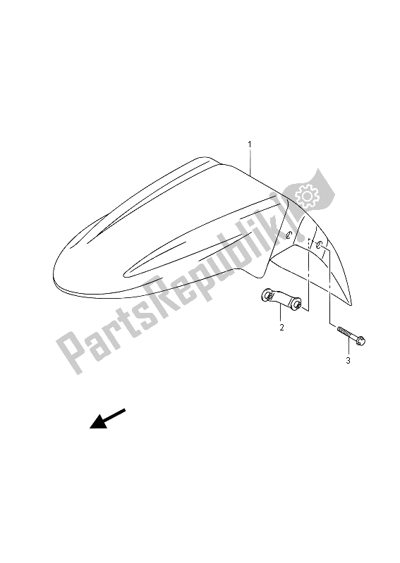 Toutes les pièces pour le Garde-boue Avant (gsf650s) du Suzuki GSF 650 Sasa Bandit 2012