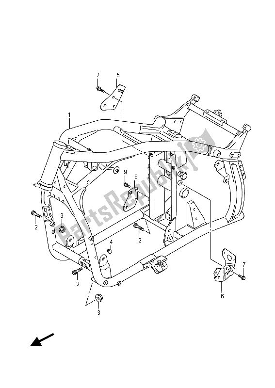 Tutte le parti per il Telaio del Suzuki VL 1500 BT Intruder 2015