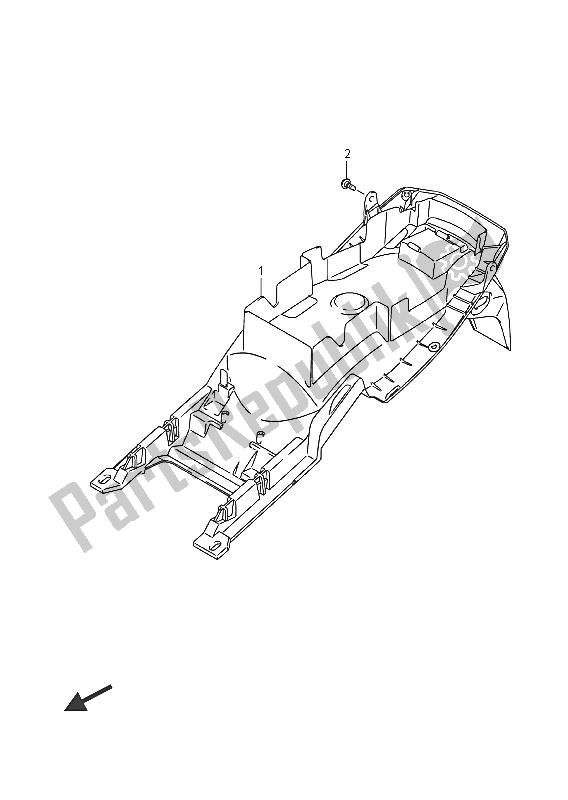 Tutte le parti per il Parafango Posteriore del Suzuki GSX 1250 FA 2016