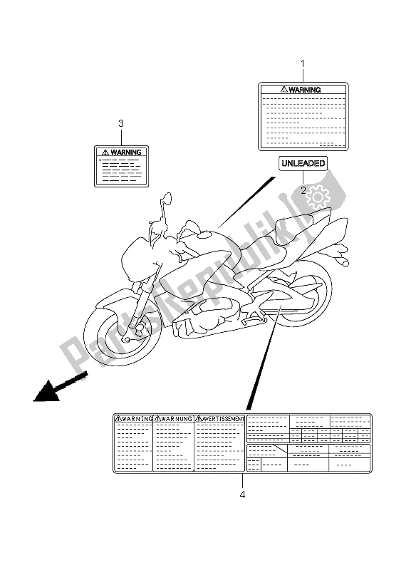 All parts for the Label of the Suzuki GSX 1300 BKA B King 2008