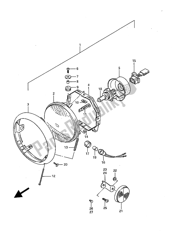 Toutes les pièces pour le Lampe Frontale du Suzuki LS 650P Savage 1994