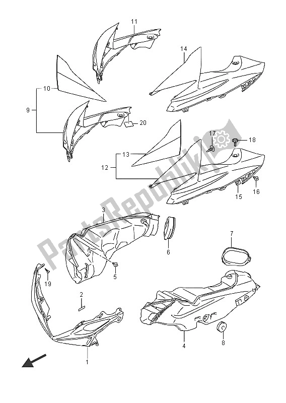 Toutes les pièces pour le Tuyau D'admission D'air (ysf-arb) du Suzuki GSX R 600 2016