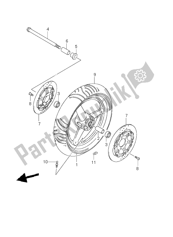 Wszystkie części do Przednie Ko? O Suzuki SV 650 NS 1999