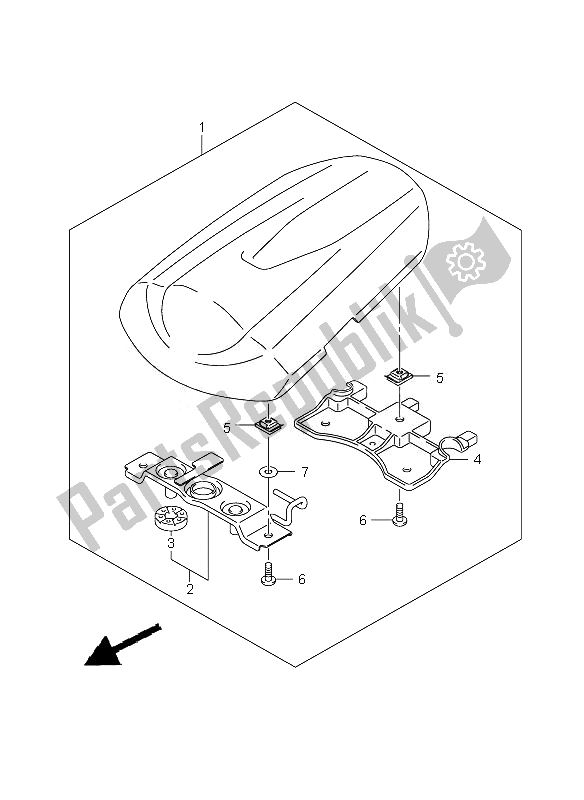 Todas las partes para Caja De Cola Del Asiento de Suzuki GSX R 750 2010