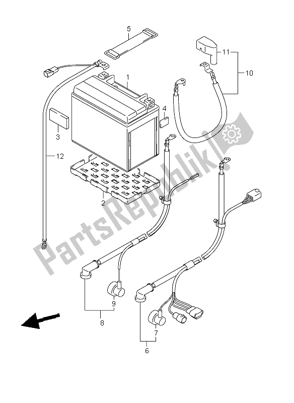 Tutte le parti per il Batteria del Suzuki DL 1000 V Strom 2010