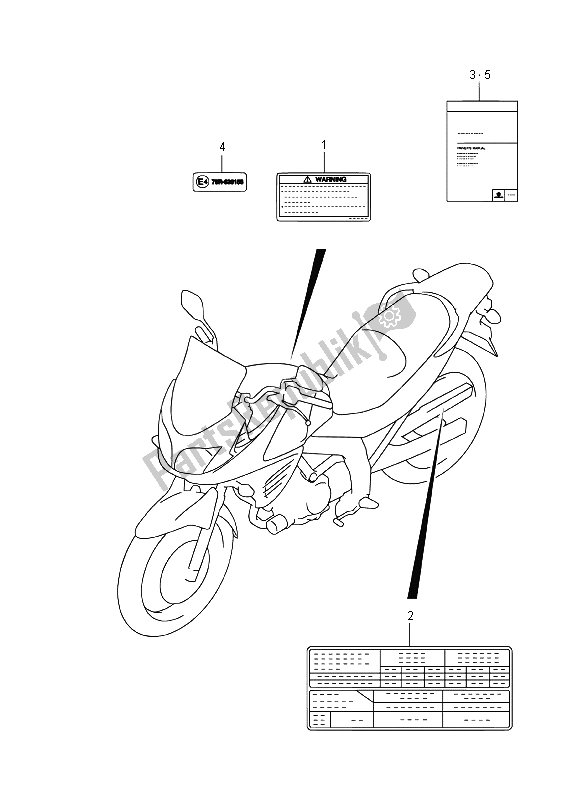 Todas las partes para Etiqueta (dl650xaue) de Suzuki DL 650 XA V Strom 2015