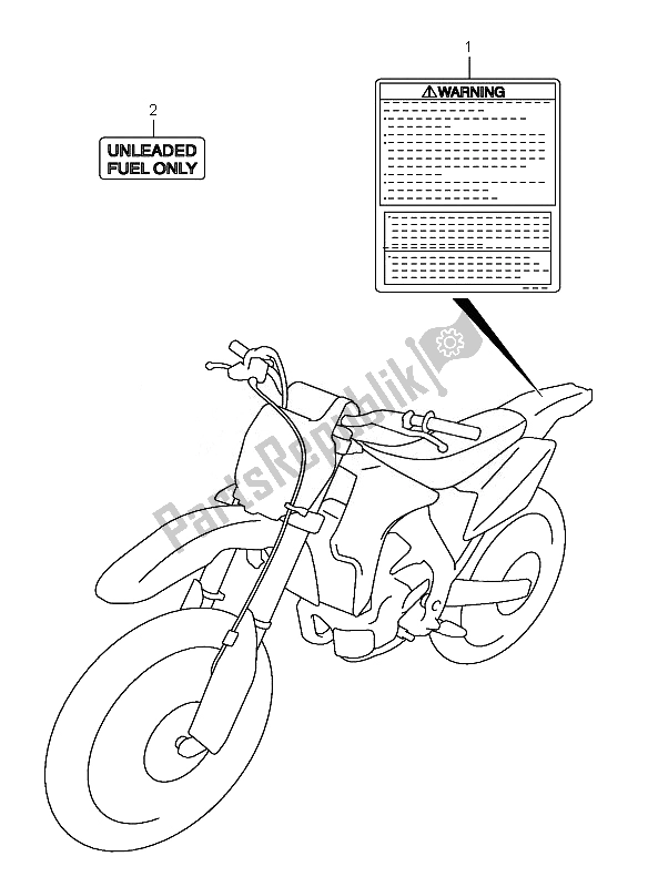 All parts for the Label of the Suzuki RM Z 450Z 2007