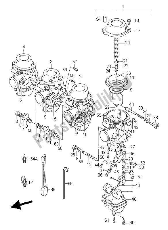 Toutes les pièces pour le Carburateur du Suzuki RF 900R 1995