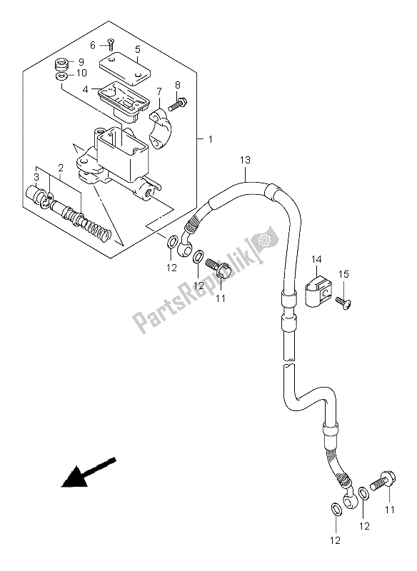 All parts for the Front Master Cylinder (e24) of the Suzuki DR Z 400E 2006