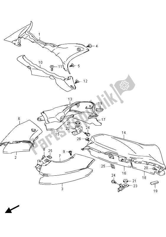 Toutes les pièces pour le Panneau De Compteur du Suzuki GSX 1300 RA Hayabusa 2015