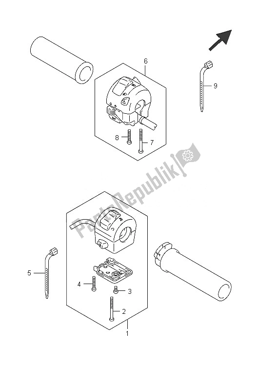 Tutte le parti per il Interruttore Maniglia del Suzuki C 1800R VLR 1800 Intruder 2011