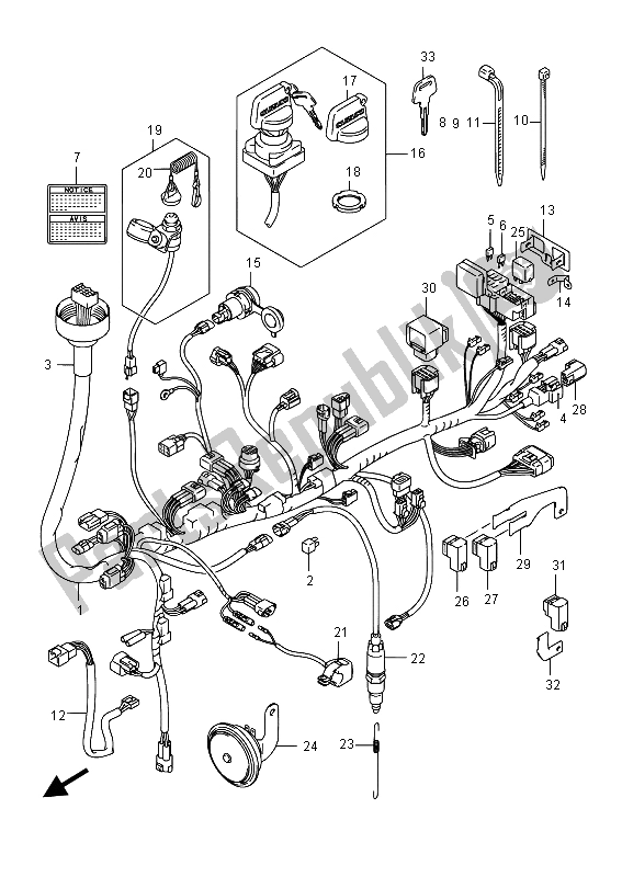 Todas las partes para Arnés De Cableado de Suzuki LT A 500 XPZ Kingquad AXI 4X4 2015