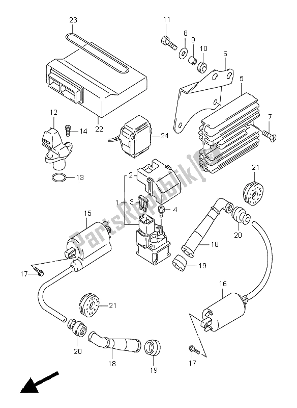 Todas las partes para Eléctrico de Suzuki TL 1000S 2001