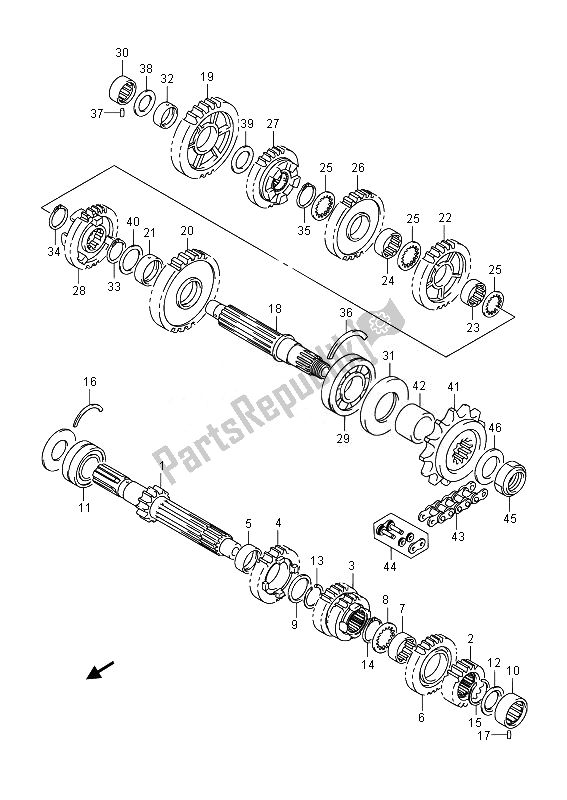 All parts for the Transmission of the Suzuki GSR 750A 2014