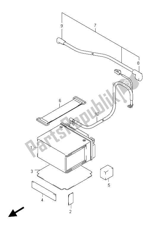 Tutte le parti per il Batteria del Suzuki RMX 450Z 2012