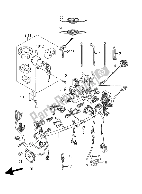 Todas las partes para Arnés De Cableado de Suzuki VZR 1800R M 1800 Intruder 2006