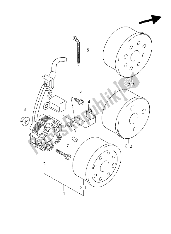 Wszystkie części do Magneto Suzuki RM Z 450 2005