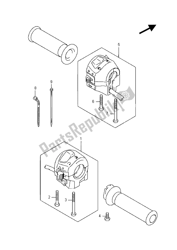 Todas las partes para Interruptor De La Manija de Suzuki UH 125A Burgman 2015