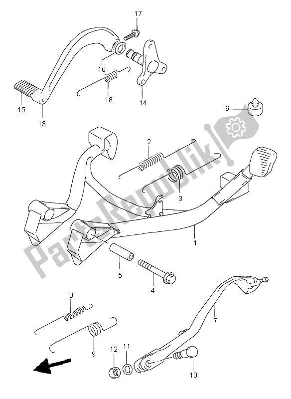 Tutte le parti per il In Piedi del Suzuki GSX 750F 1999