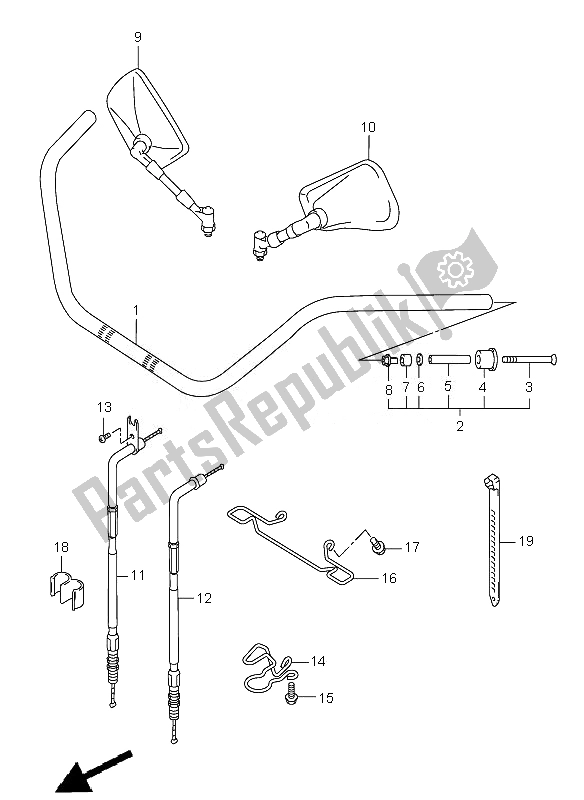 Tutte le parti per il Manubrio del Suzuki VL 1500 Intruder LC 2007