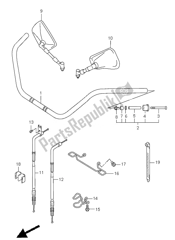 Tutte le parti per il Manubrio del Suzuki VL 1500 Intruder LC 2007