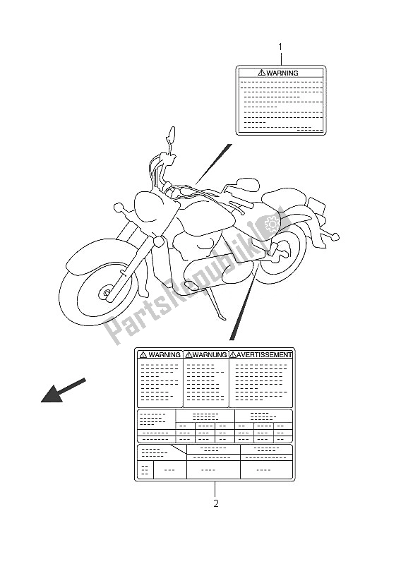 Tutte le parti per il Etichetta (vl800 E2) del Suzuki C 800 VL Intruder 2011