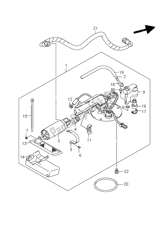 All parts for the Fuel Pump of the Suzuki VZR 1800 Rnzr M Intruder 2010