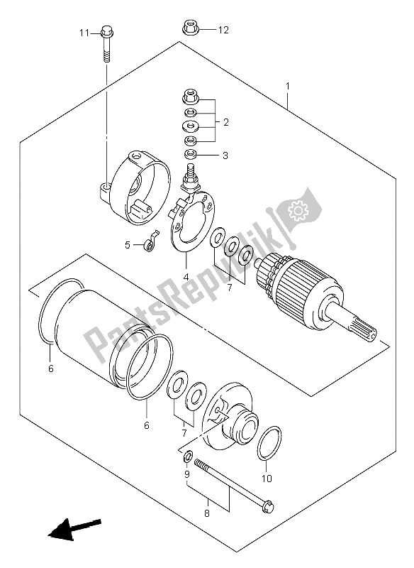 Toutes les pièces pour le Moteur De Démarrage (dr-z400e) du Suzuki DR Z 400E 2003