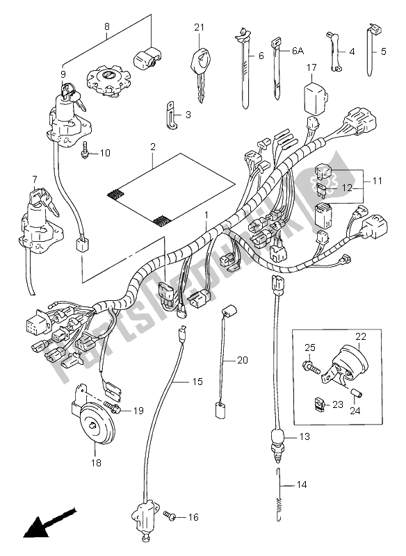 All parts for the Wiring Harness of the Suzuki DR 650 SE 1999