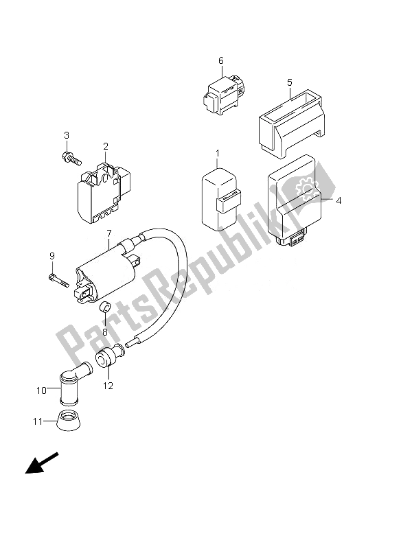 Tutte le parti per il Elettrico del Suzuki DR 125 SM 2010