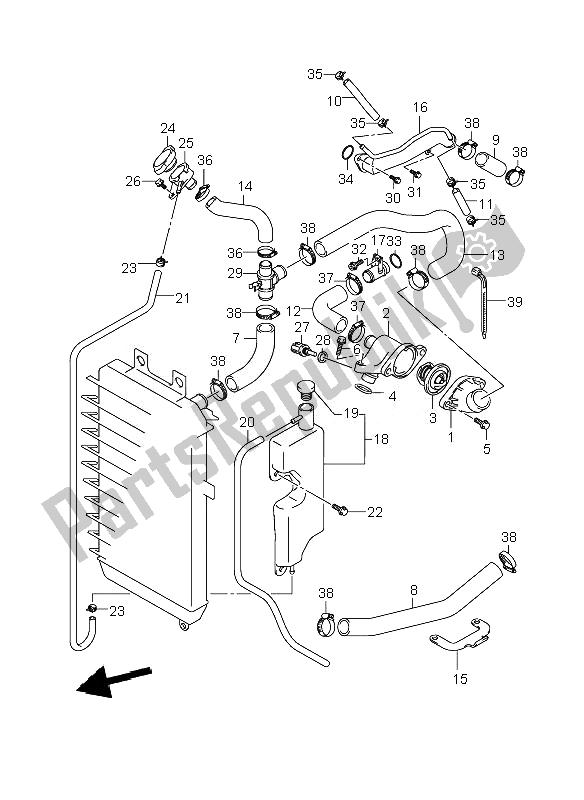 All parts for the Radiator Hose of the Suzuki VZR 1800 RZ M Intruder 2007