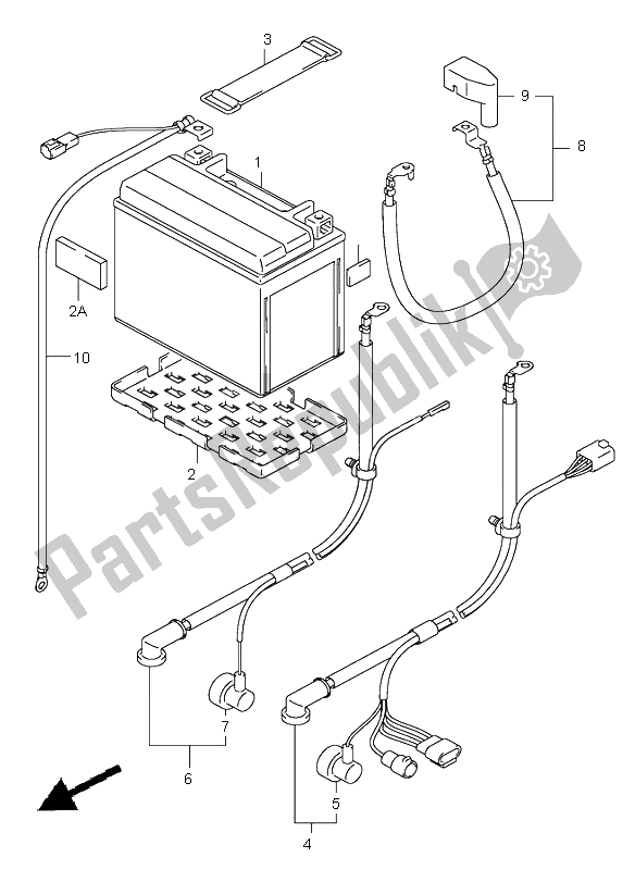 Tutte le parti per il Batteria del Suzuki DL 1000 V Strom 2003