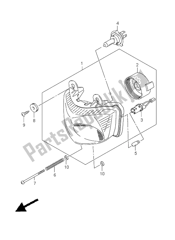 Tutte le parti per il Faro del Suzuki DR 125 SM 2009