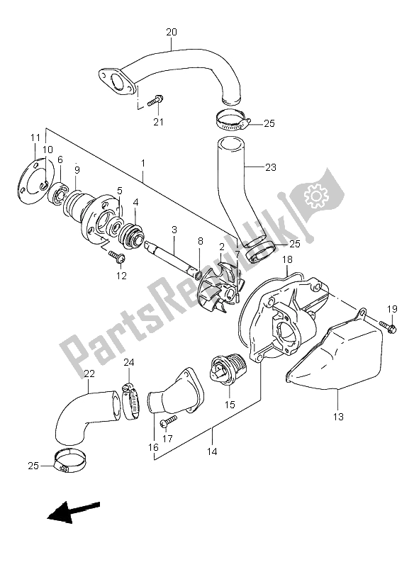 Wszystkie części do Pompa Wodna Suzuki VS 800 Intruder 1999