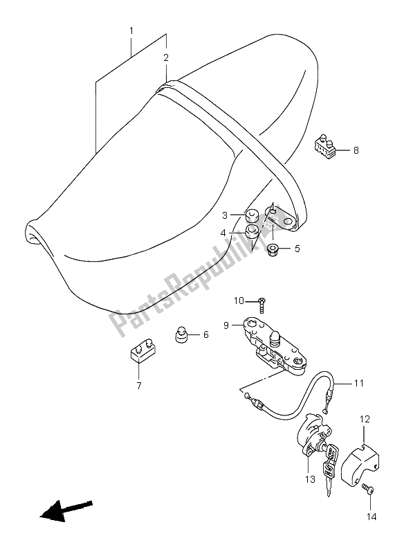 Todas las partes para Asiento de Suzuki GSF 600 NS Bandit 1999