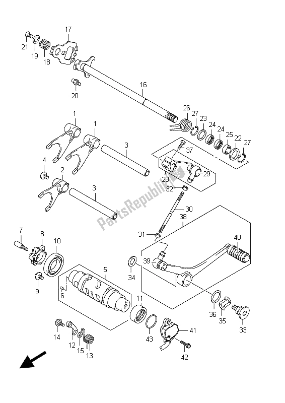 Todas las partes para Cambio De Marchas de Suzuki GSX 1250 FA 2012