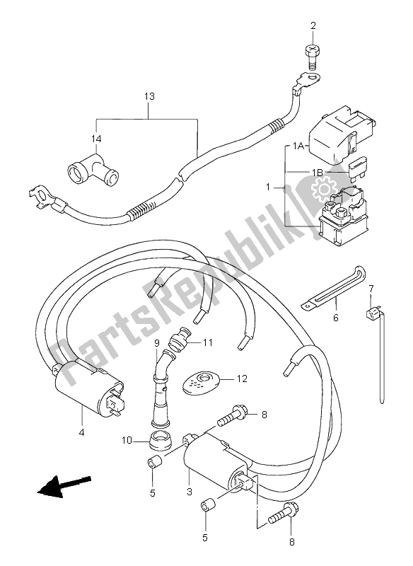 Alle onderdelen voor de Elektrisch van de Suzuki GSX 750F 2002