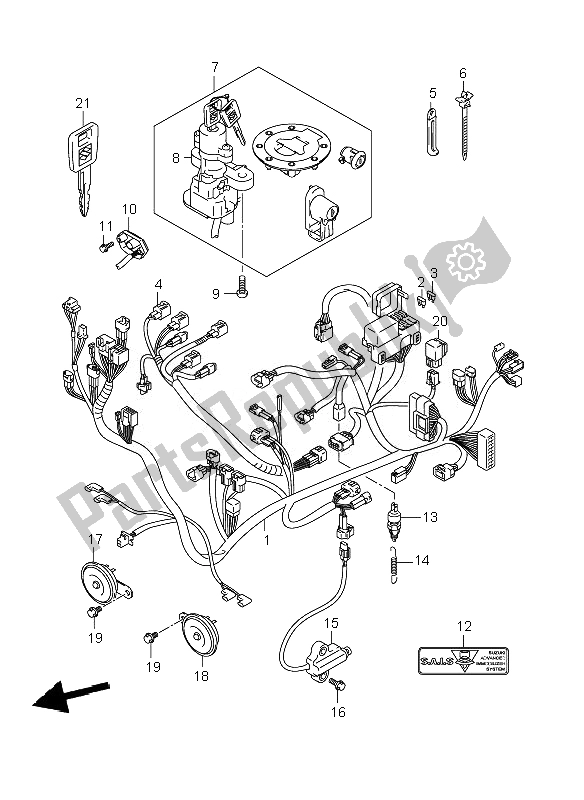 Todas las partes para Arnés De Cableado de Suzuki GSX 1400Z 2007