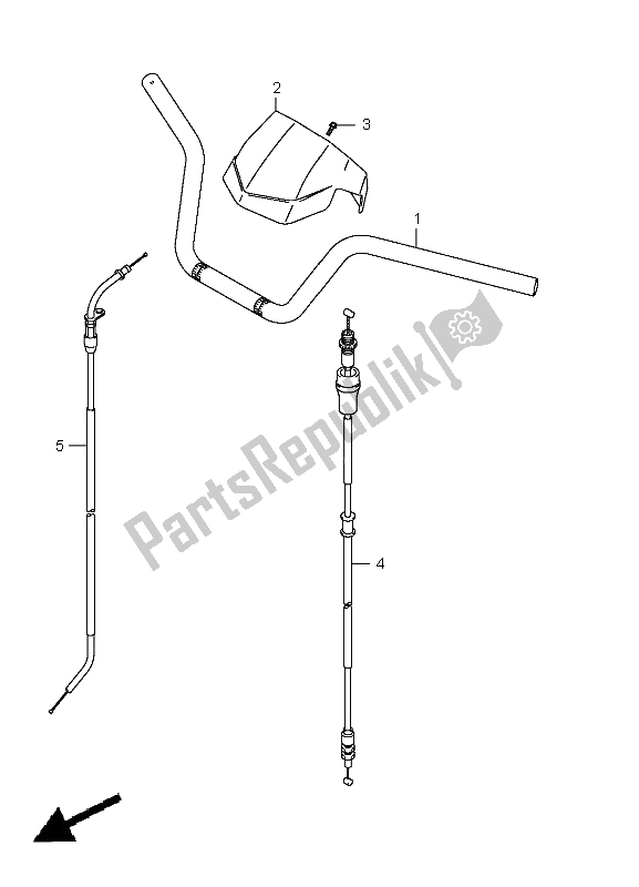 All parts for the Handlebar of the Suzuki LT A 400 FZ Kingquad ASI 4X4 2011